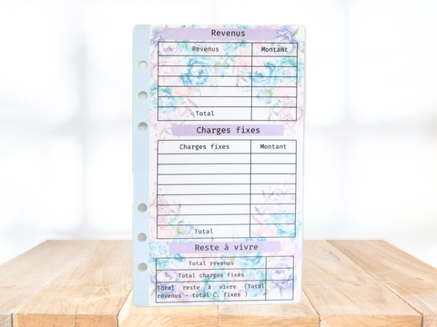 3 Fiches Budget mensuel Bridgerton