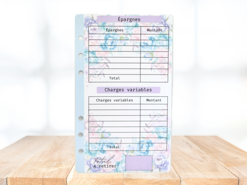 3 Fiches Budget mensuel Bridgerton
