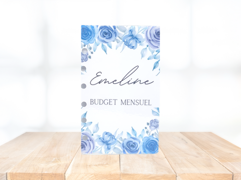 Première page personnalisée A7 Fleurs Bleues