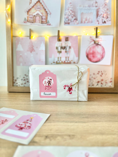 Lot de 11 étiquettes cadeaux autocollantes