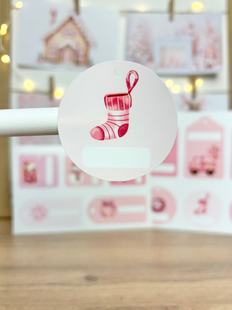 Lot de 11 étiquettes cadeaux autocollantes