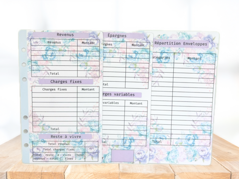 3 Fiches Budget mensuel Bridgerton