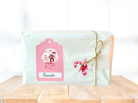 Lot de 11 étiquettes cadeaux autocollantes