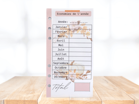 tracker suivi économies année automne