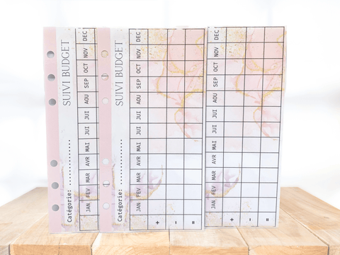 Lot tracker suivi budget annuel Aquarelle