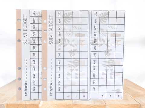 Lot tracker suivi budget annuel Plantes