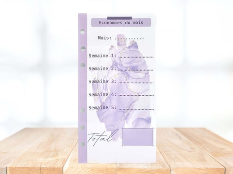 tracker économie du mois collection violet