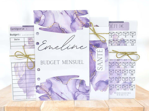 collection classeur budget violet
