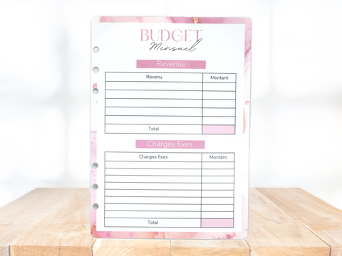 Budget planner Pink