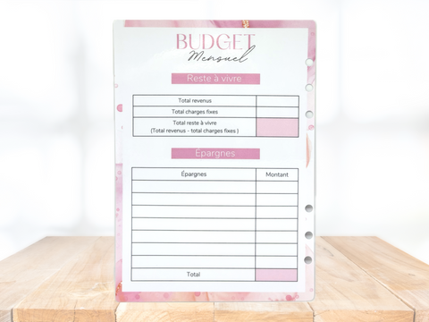 Budget planner Pink