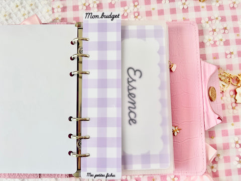 Première page et Marque-page Vichy Violet